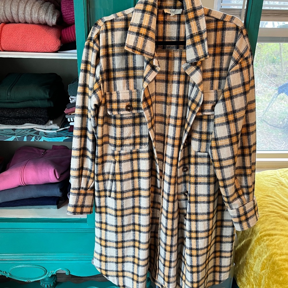 Easel Plaid Shacket
